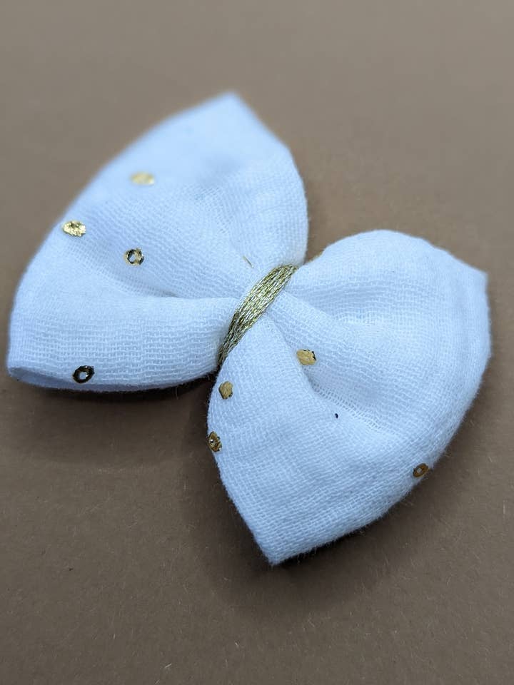White double gauze barrette for wholesale by L'atelier Nounille
