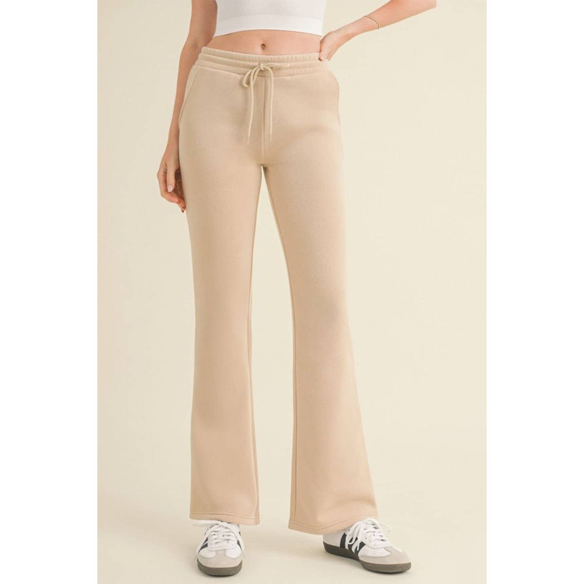 UP CLOTHING - Wholesale Athletic Sweatpants/Joggers - Women's - FLEECE BOOTCUT PANTS SIDE POCKETS AND DRAWSTRING9