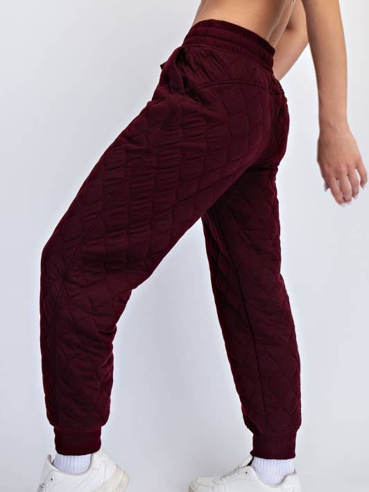 P706337-VERSTELLBARE ELASTISCHE TAILLENBAND GESTEPPTE JOGGINGHOSE für den Großhandel von Sunday Morning