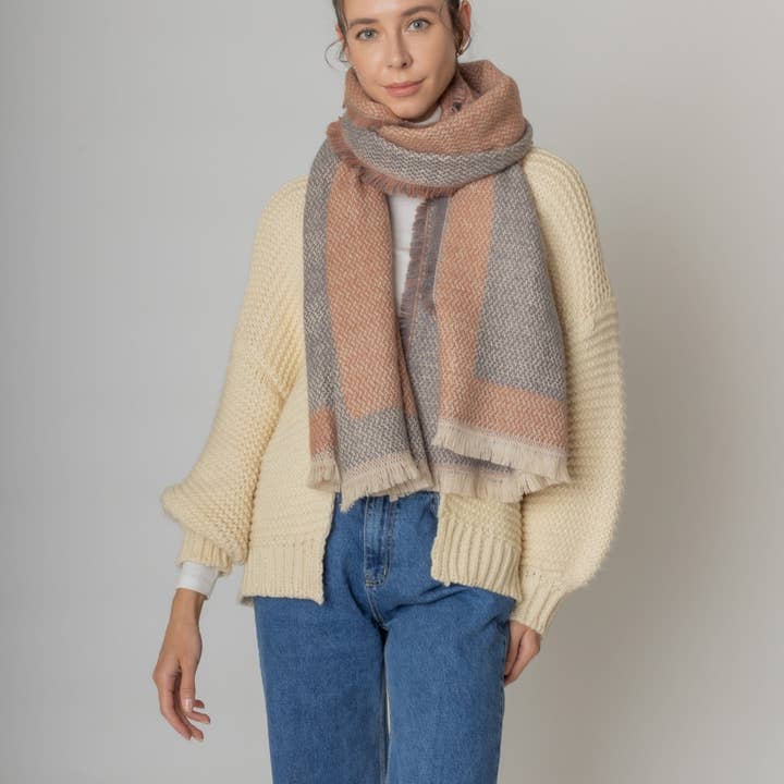 Do Everything In Love® – wholesale Scarf – Women's – Color Bordered Scarf4