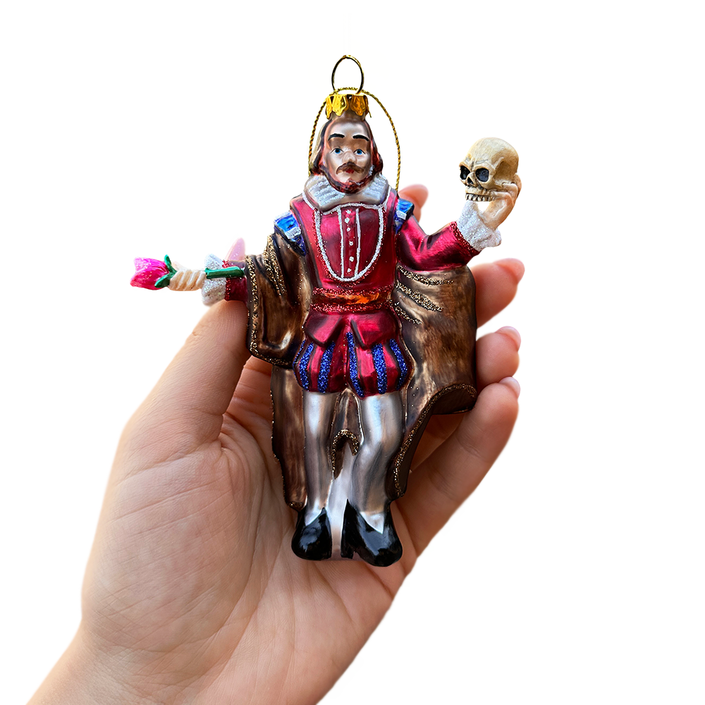 OrnamentallyYou - Wholesale Ornament - De Melancholische Prins William Shakespeare Glazen Ornament3
