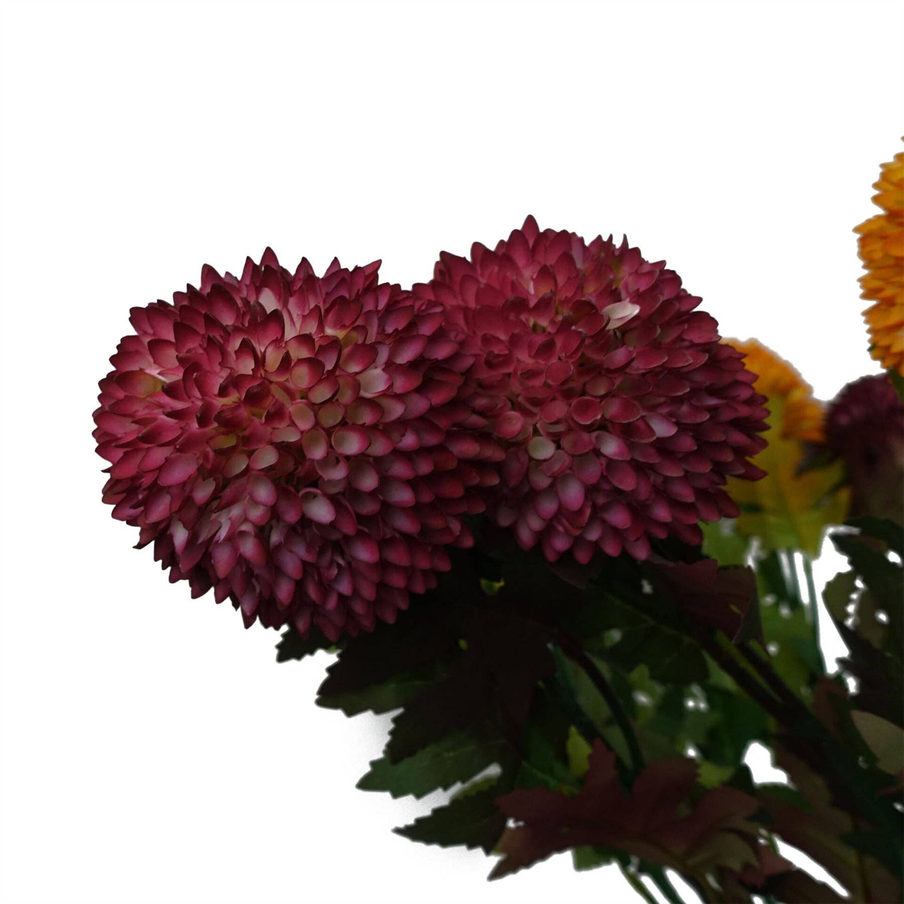 Leaf Design UK LTD – wholesale Artificial flowers – Pack 6x 70cm Large Ball Dahlia Artificial Flower Stem Pink4