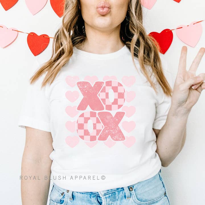 Trasferimento a colori XOXO a quadretti per la vendita all'ingrosso da parte di RBA Transfers