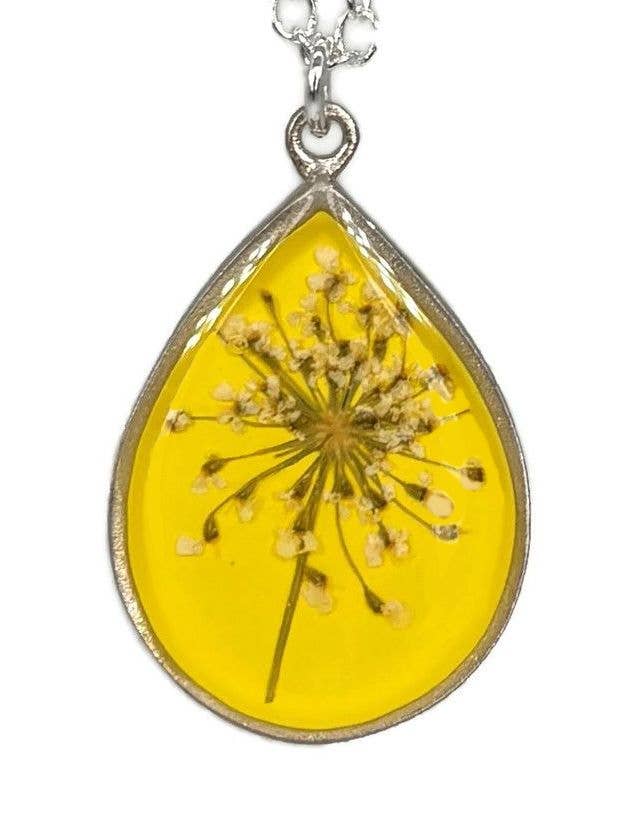 Collier Goutte de Citron Grande Goutte de Dentelle de la Reine Anne pour la vente par Shari Dixon