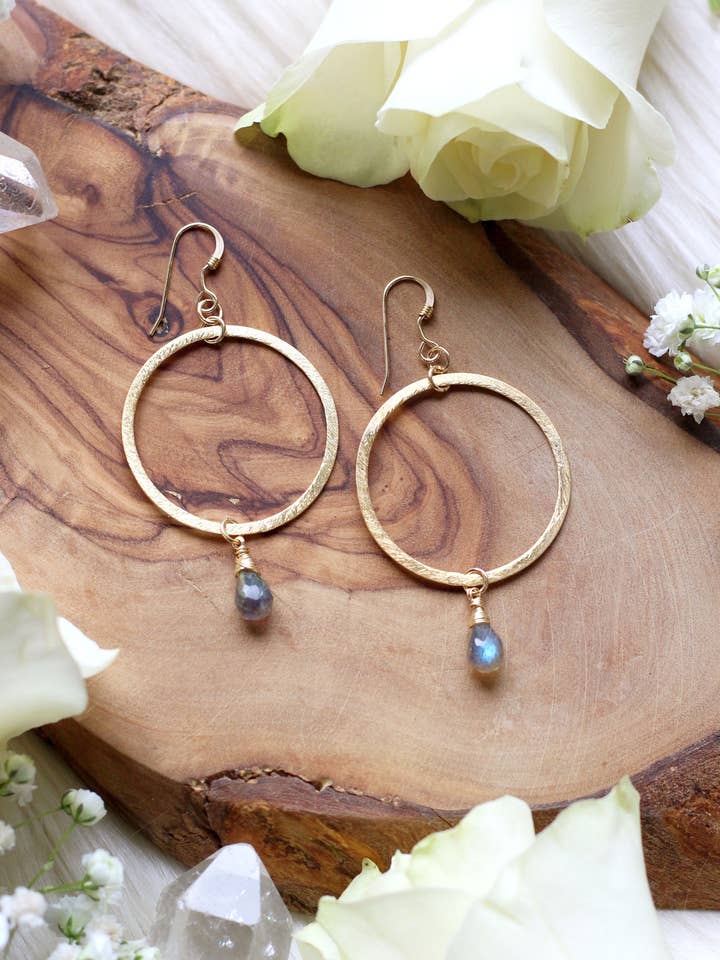 Brincos de Argola em Ouro Cosmic Musings por atacado de Malabella Jewels