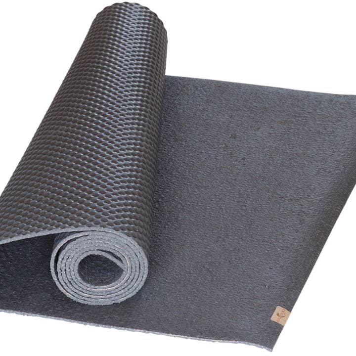 ecoYoga Ltd - Wholesale Yoga mat - eco Yoga mat 4mm GREY DARK ASH 100% natural rubber & jute