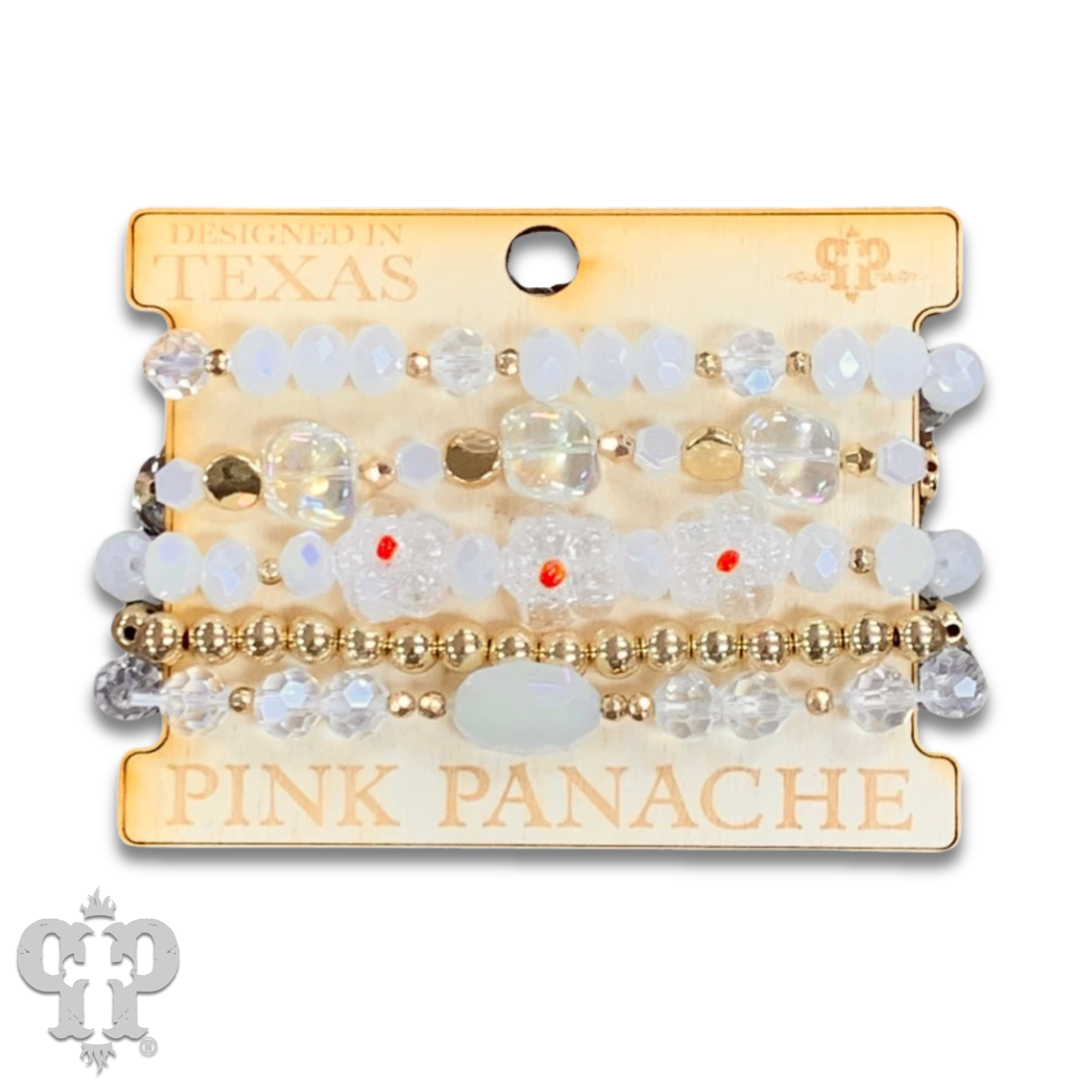 Pink Panache Brands - Wholesale Jewelry Set - Glass bead variety mix bracelet stack - LC7