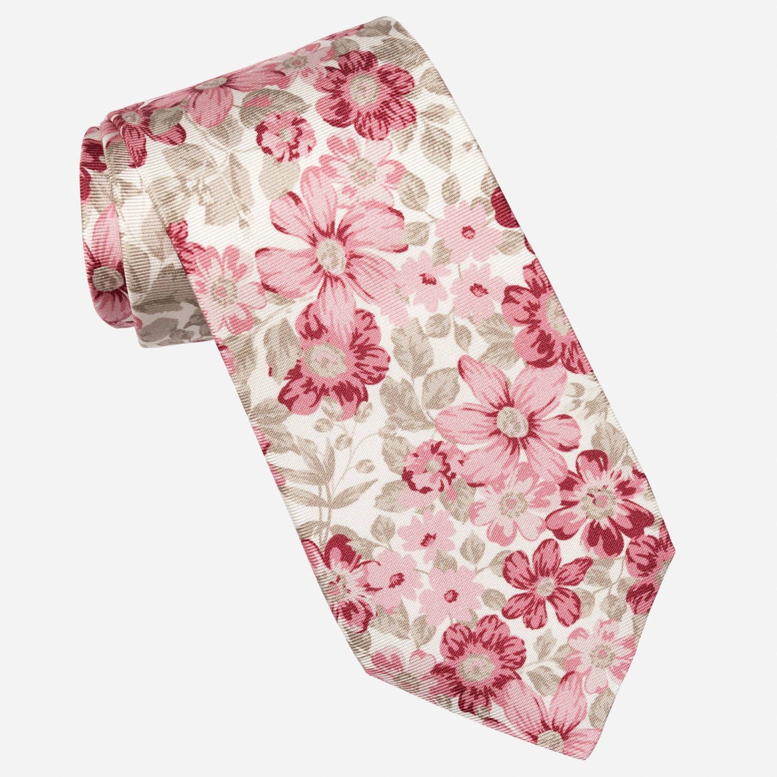 Elizabetta Made in Italy USA - Wholesale Necktie - Men's - Altamura - Printed Silk Tie - Pink2