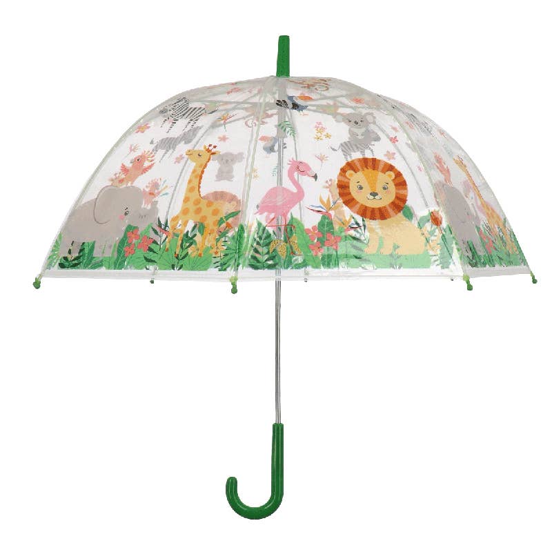 Esschert Design USA - Wholesale Umbrella - Kids - Children's Jungle Animal Transparent Umbrella1