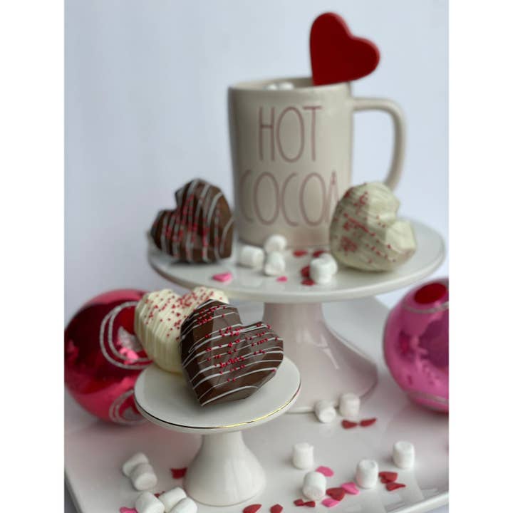 Chocolates Unlimited by Denise - Wholesale Chocolate - Valentine Heart Hot Chocolate Bombs 5