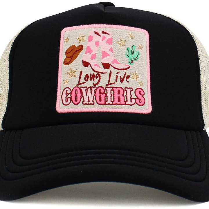 KBETHOS - Wholesale Truckerpet - Dames - Long Live Cowgirls Meshback balpet