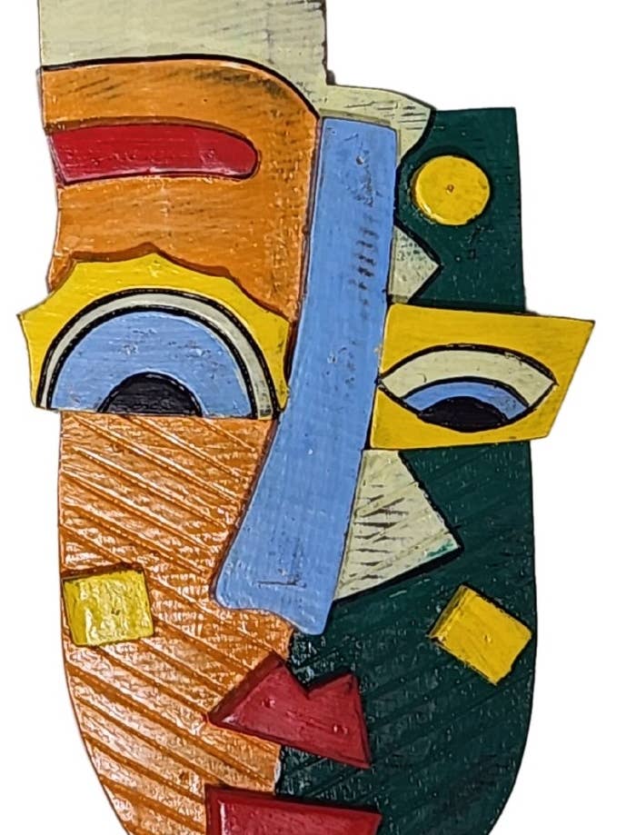 MASK ABSTRACT WALL ART TIKI AFRICAN PICASSO 3 for wholesale by White Elephant