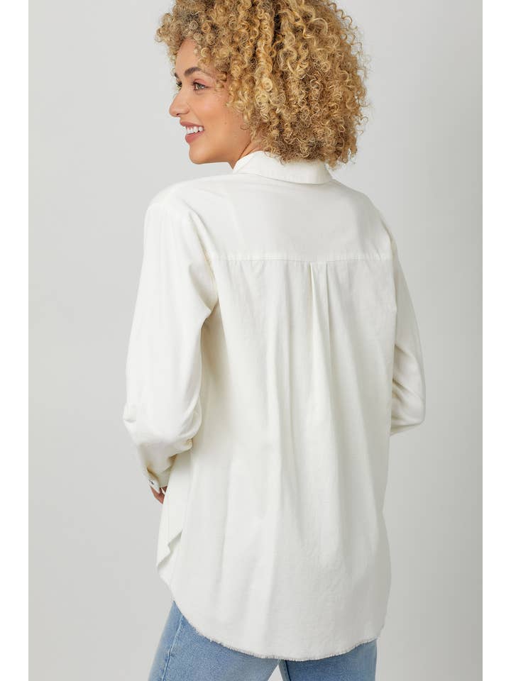 Mystree – Engroshandel Skjorte med buttondown – til kvinder – 60857 Vasket fløjlsskjorte3