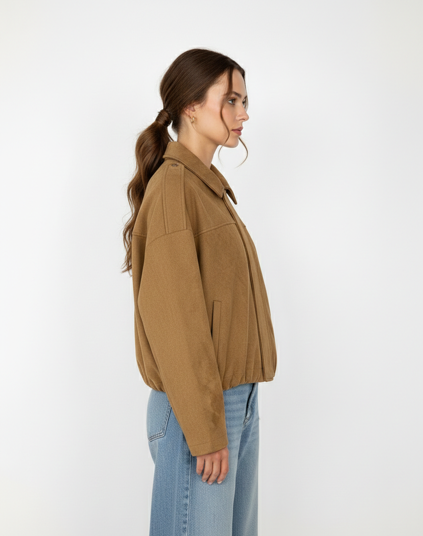 KZELL PARIS - Vente Veste – femme - BLOUSON EFFET DAIM1