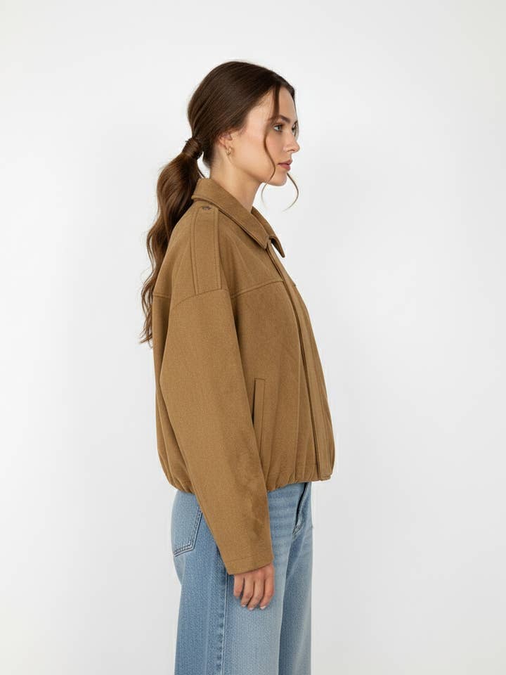 KZELL PARIS - Vente Veste – femme - BLOUSON EFFET DAIM1