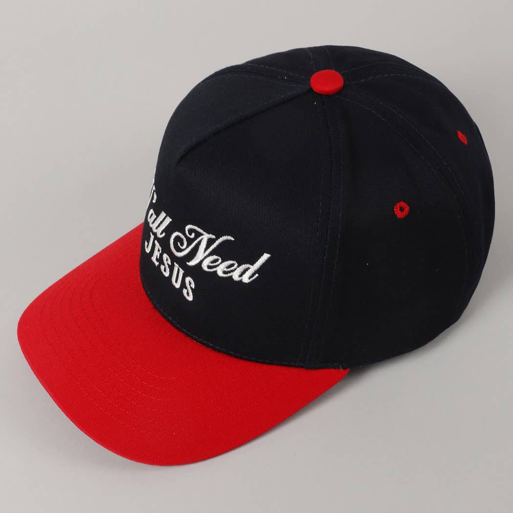 Fashion City - Wholesale Trucker Hat - Unisex - Y'all Need Jesus Lettering Embroidered Trucker Hat23