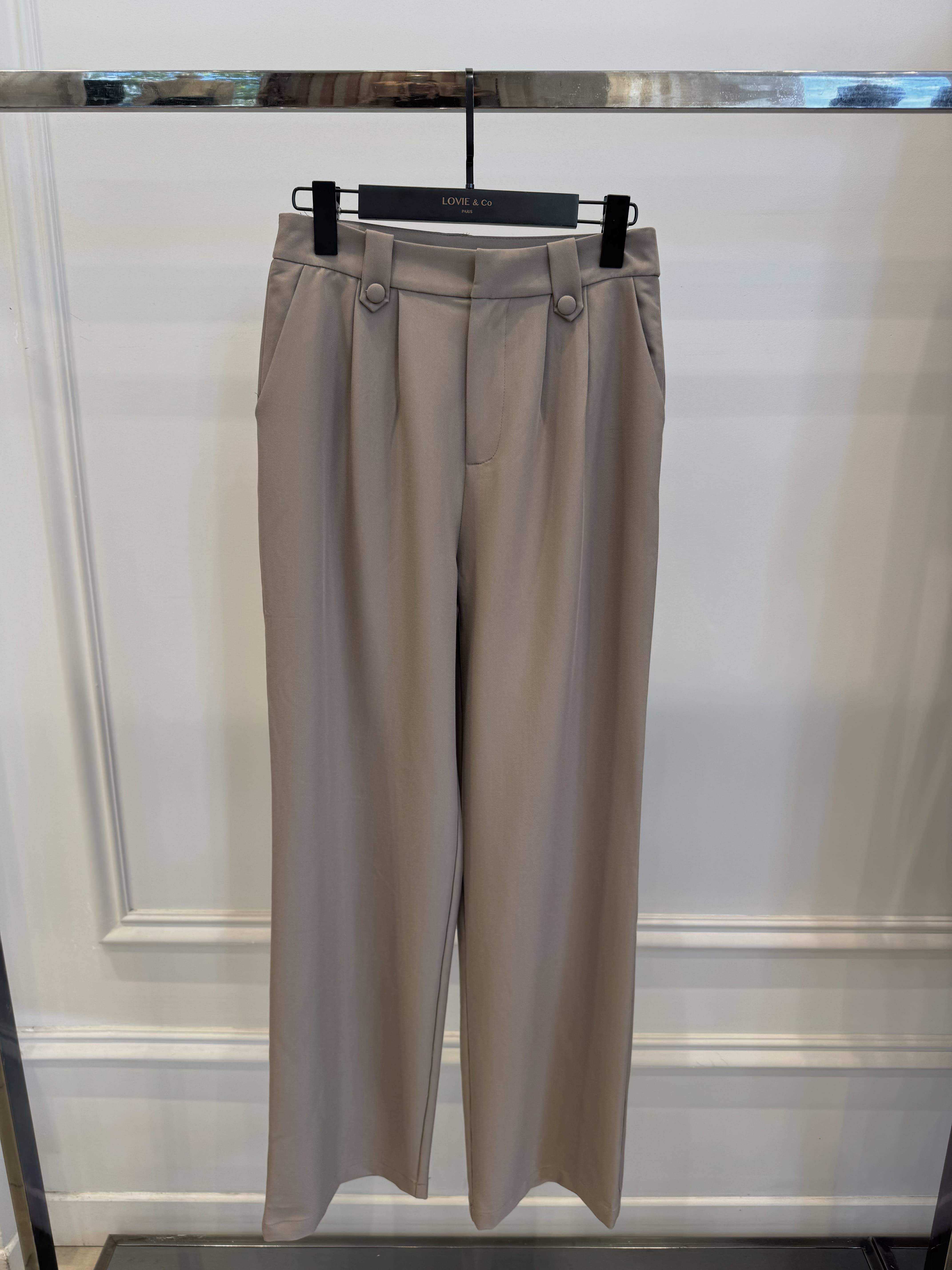 LOVIE & CO – Großhandel Hose – Damen – Hoch taillierte Bundfaltenhose - ASD96768-SVEN5