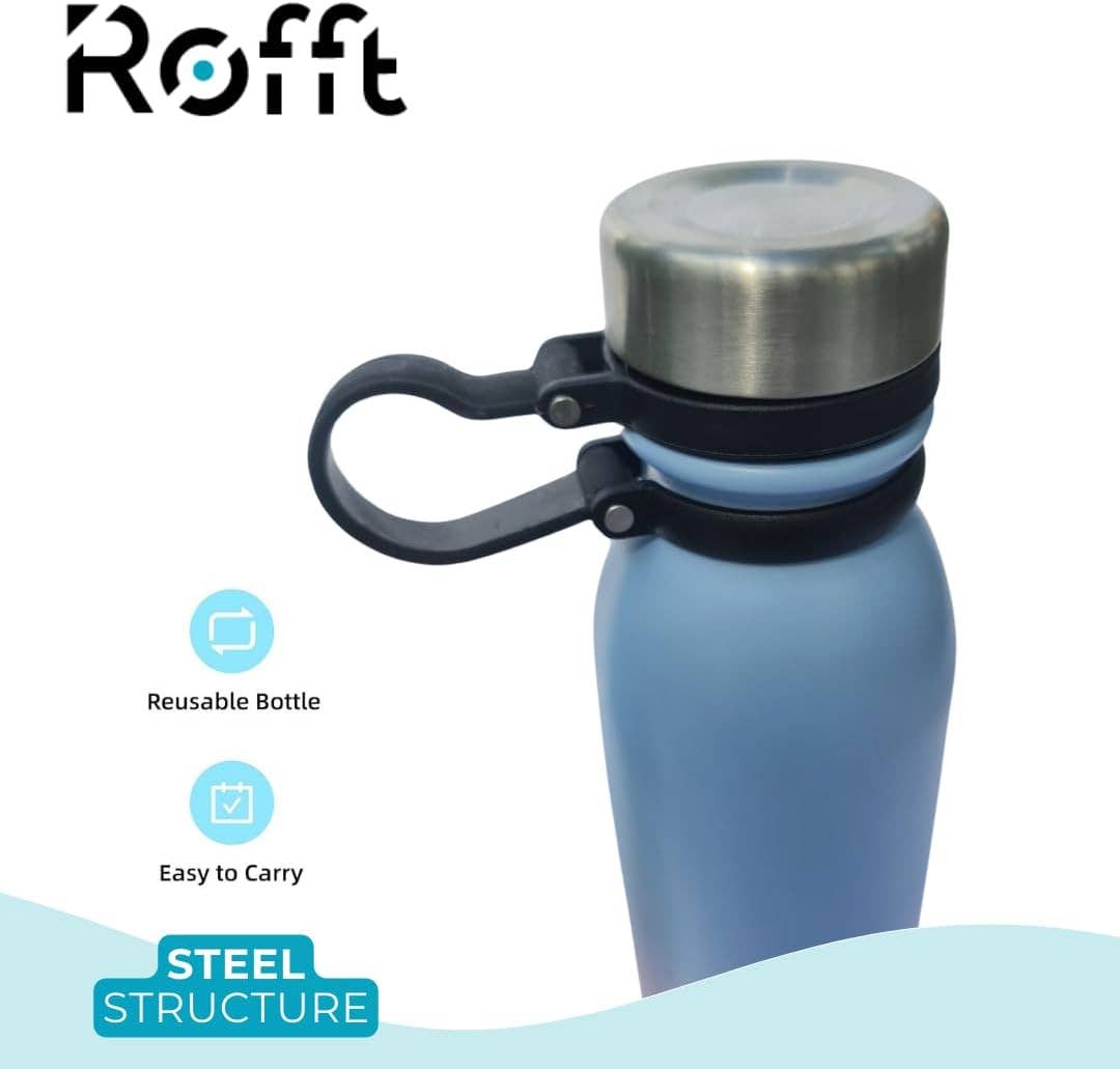 ROFFT USA LLC - Wholesale Water Bottle - 20 oz Insulated Water Bottle - Leak Proof, Stainless Steel, Thermo Bottle for Hot and Cold Drinks, Double Wall Insulation, Portable Water Flask for Travel, Outdoor6