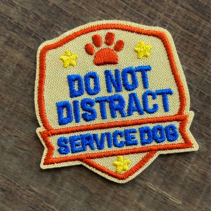 Perro de servicio - No distraer | Parche termoadhesivo para mascotas para venta al por mayor de Besties Pets