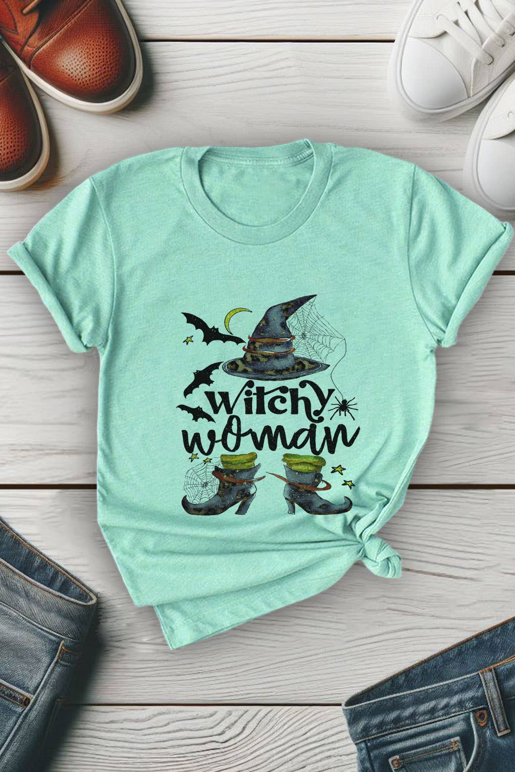 Top Avenue - Wholesale T-Shirt (Graphic) - Unisex - Witchy Woman UNISEX Round Neck T Shirt5