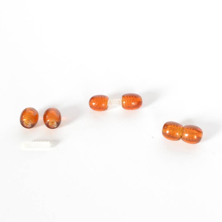 Light Cognac Plastic Screw Clasps for wholesale by The Natural Amber
