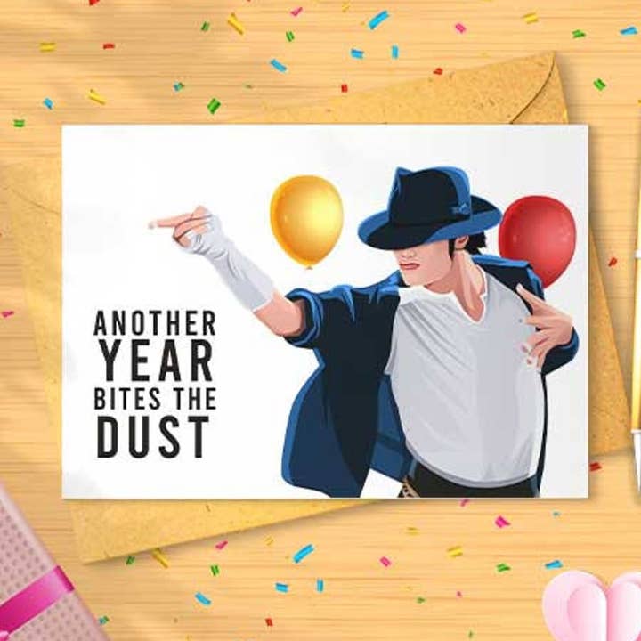 Grappige 'Another Birthday Bites The Dust' Verjaardagskaart voor wholesale door VenusArtsShop