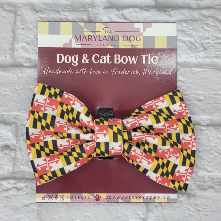 Nœud papillon à col drapeau du Maryland pour la vente par Maryland Dog Company