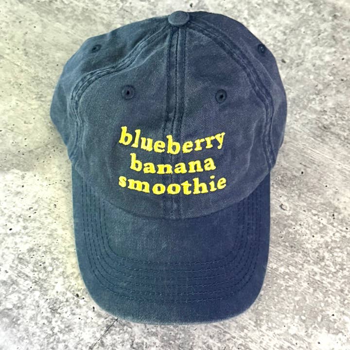 Blueberry banana smoothie Baseball Cap Unisex Dad Hat gifts for wholesale by The Silver Spider