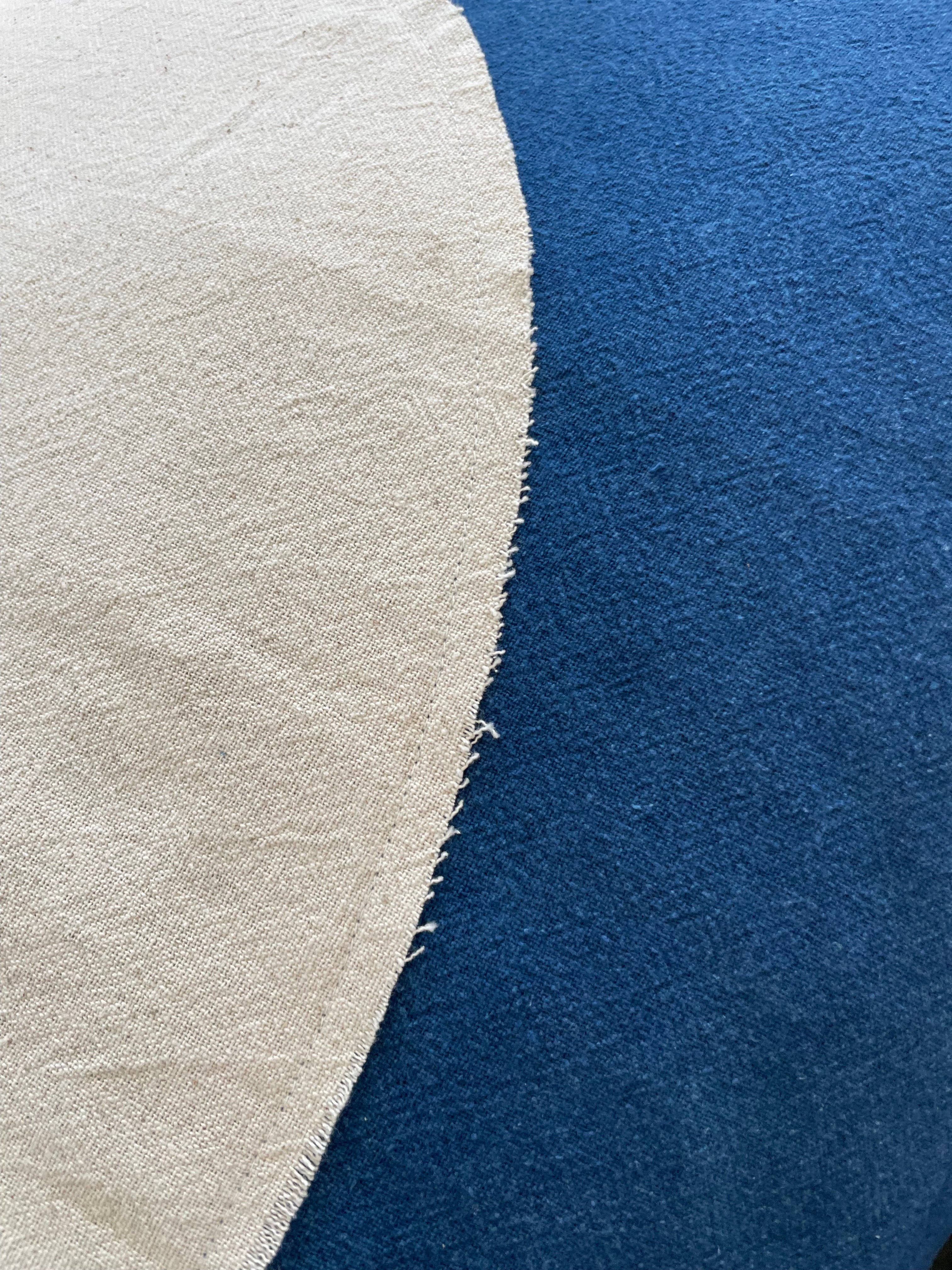 Happy French Gang - Wholesale Throw/Decorative Pillow - White Moon & indigo Pillow 18x18in2