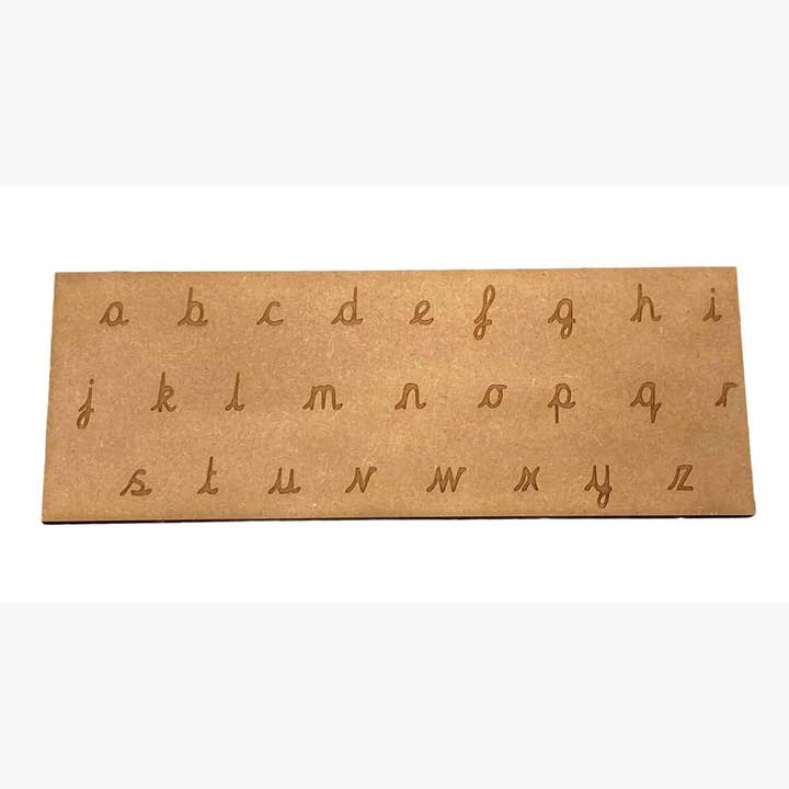 Dubbelzijdig cursief alfabet traceerbord voor wholesale door Sophella Crafts