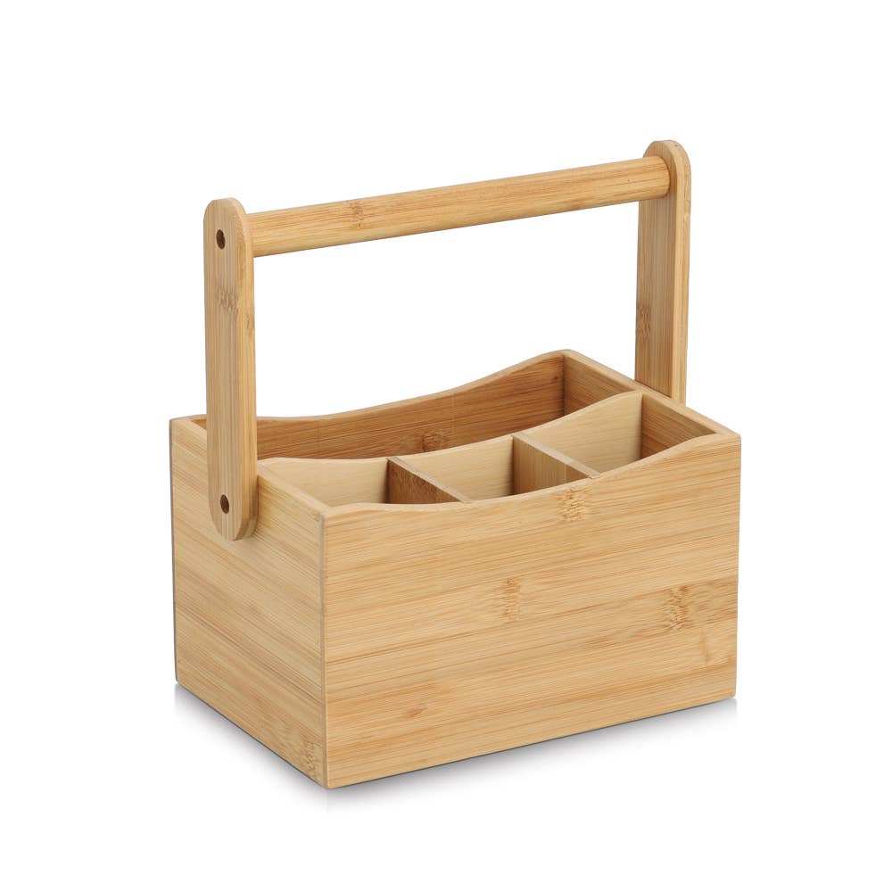 Zeller Present - Wholesale Kitchen Storage/Organizer - Utensil Holder with Carrying Handle, Bamboo FSC 100%0