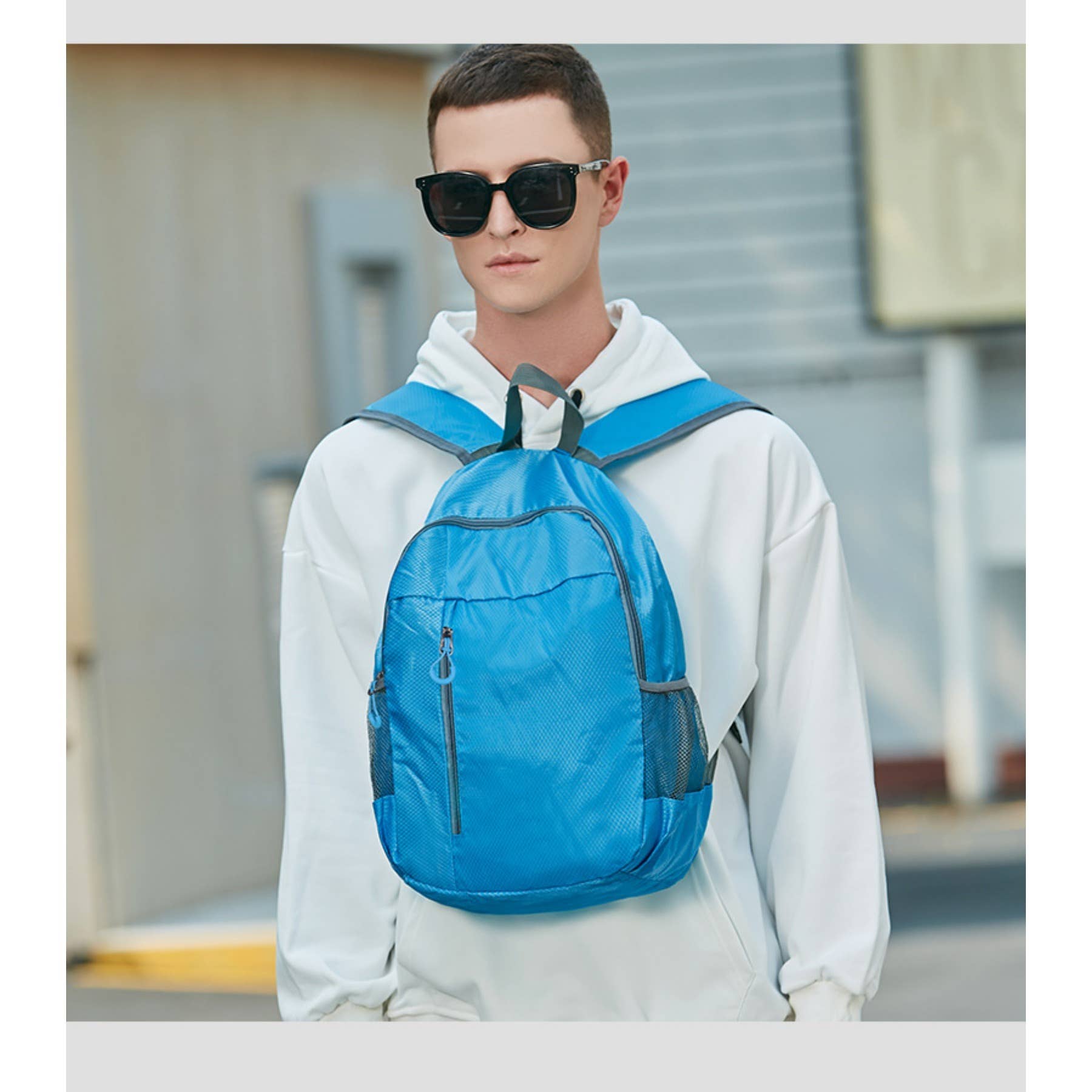 wandf – Mochila - Unissexo por atacado – Mochila Dobrável Leve - Saco de Viagem em Nylon Impermeável22