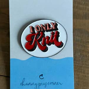Channypeascorner - Wholesale Lapel Pin/Button - I Only Knit Enamel Pin0