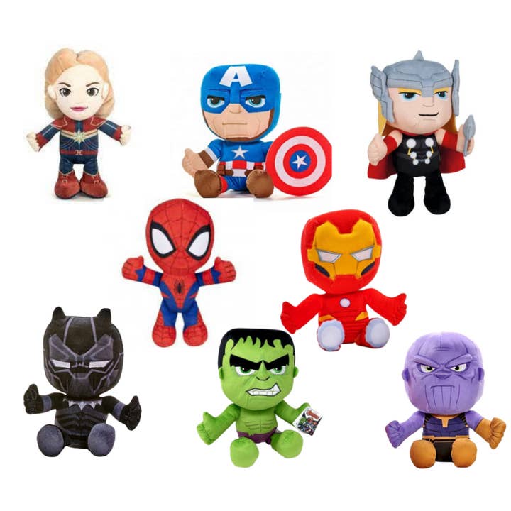 PELUCHE 30 CM AVENGERS ASSORTITI 8 PZ per la vendita all'ingrosso da parte di Characters Superstore