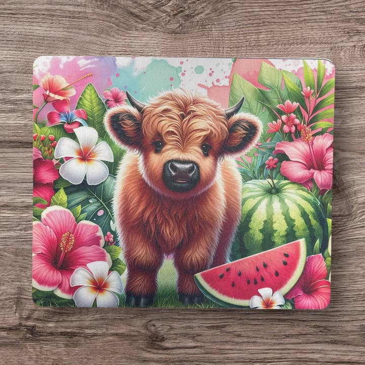 Baby Highland Cow | Mouse Pad for wholesale by Corksee