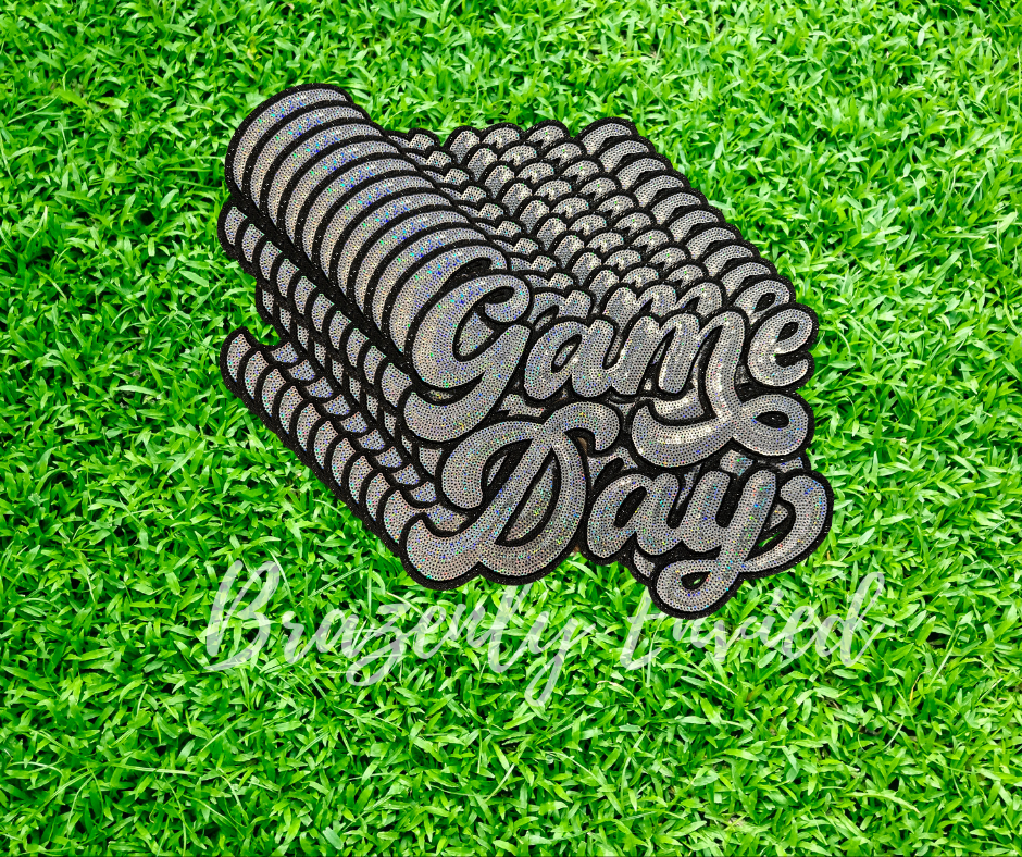 Brazenly Envied - Wholesale Patch - Game Day Patch Silver Sequins Patch1