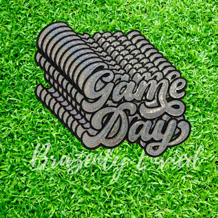Brazenly Envied - Wholesale Patch - Game Day Patch Silver Sequins Patch1