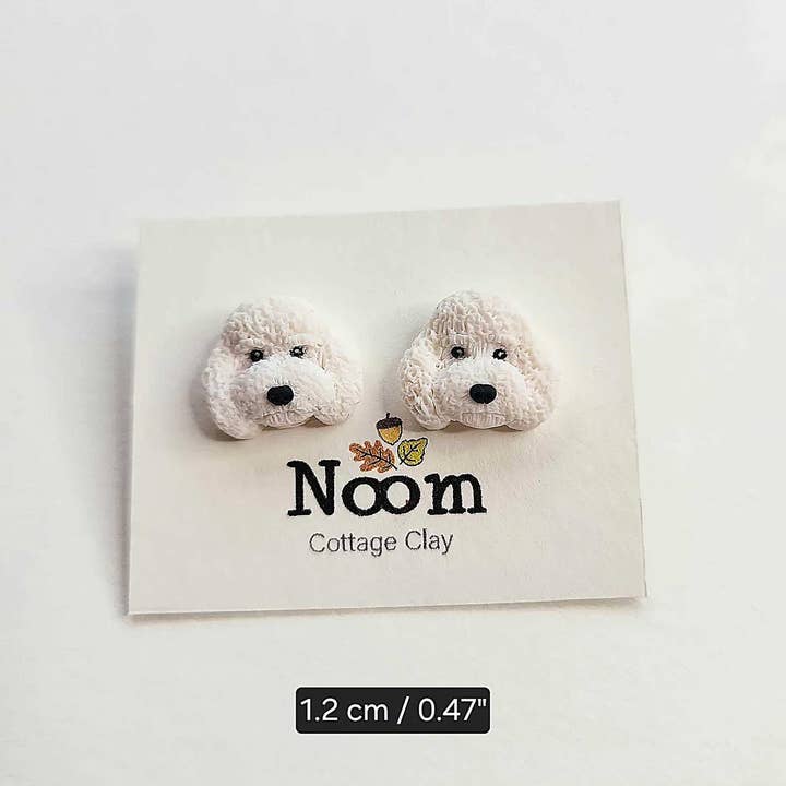 NoomCottageClay - Wholesale Stud/Post Earrings - Toy Poodle Stud Earrings | Cute Dog Jewelry1