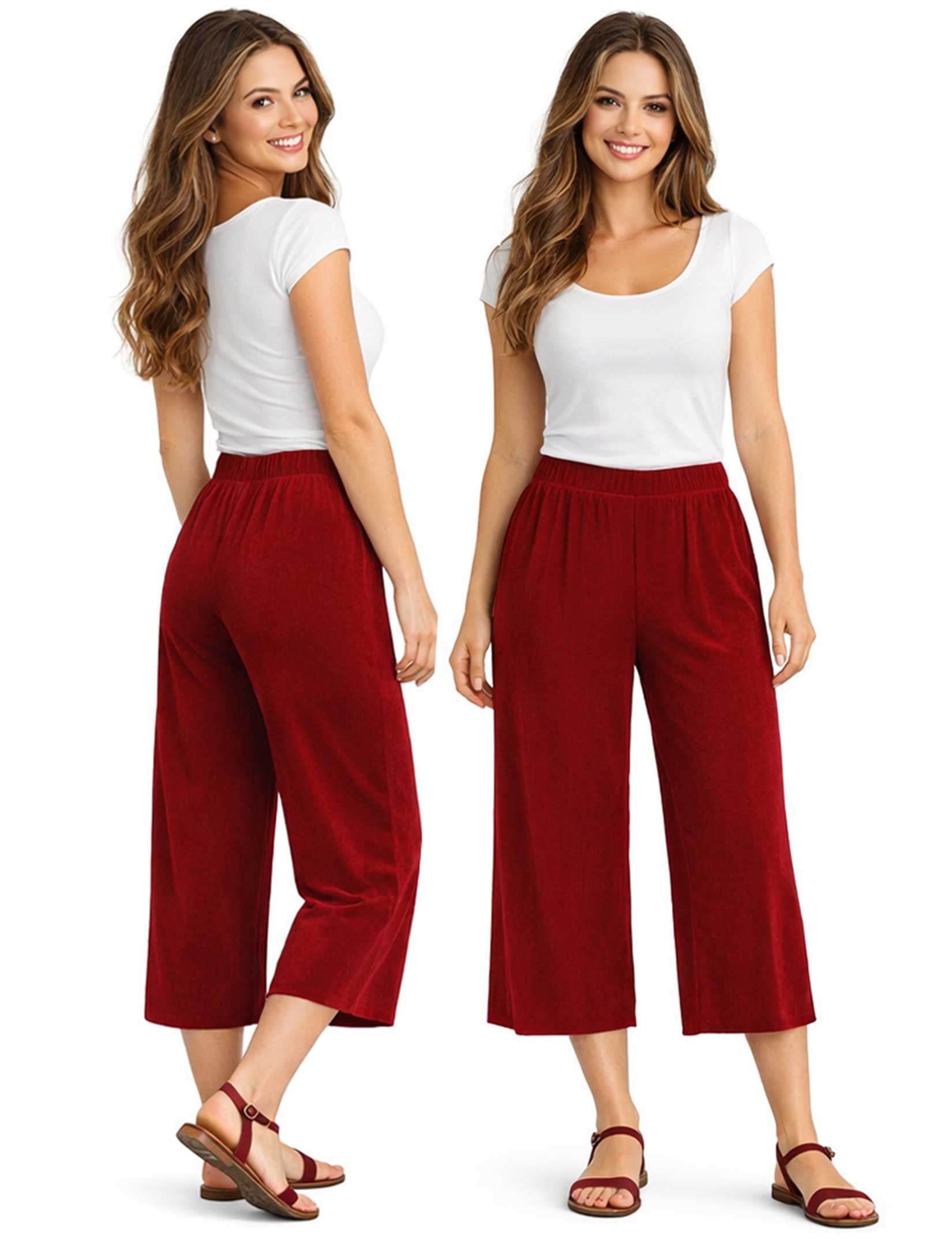 The Magic Scarf Company - Wholesale Pants - Women's - 1248 - Slinky TravelWear Capris21