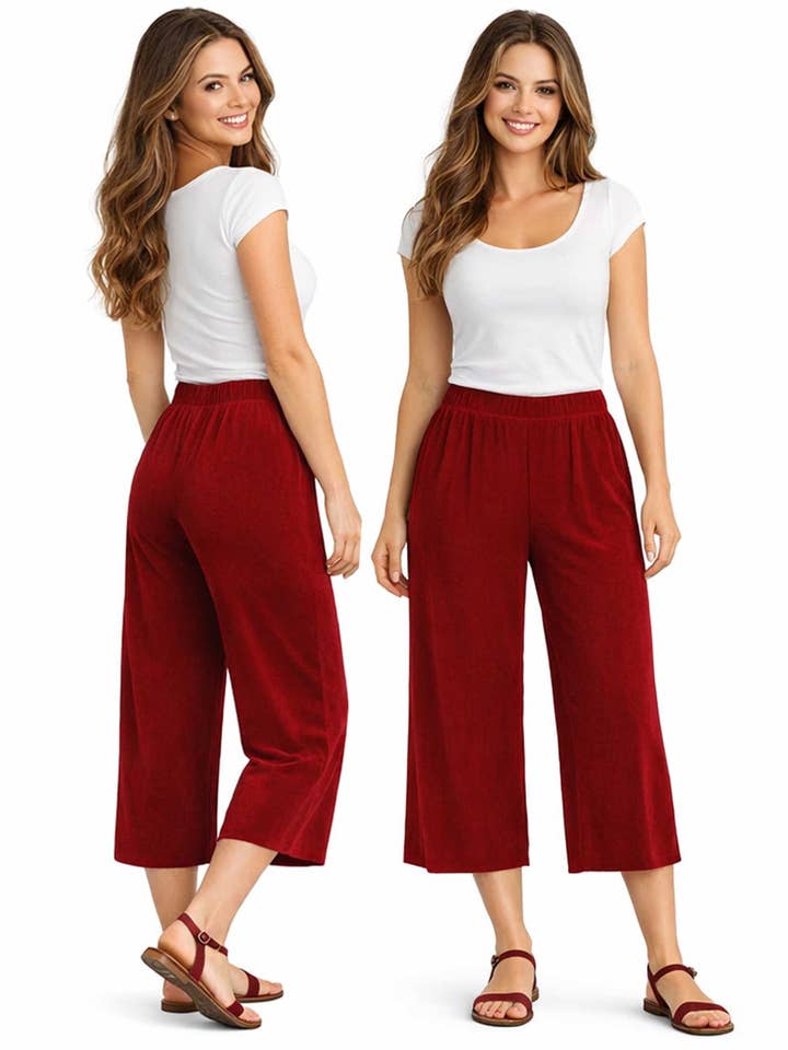 The Magic Scarf Company - Wholesale Pants - Women's - 1248 - Slinky TravelWear Capris21