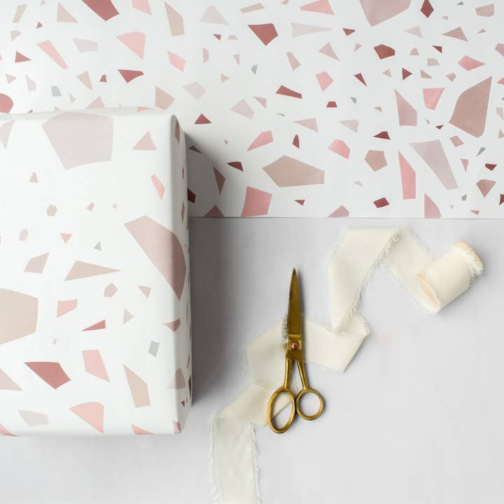 Jennifer Tune - Wholesale Flat Wrap - Terrazzo Print Wrapping Paper7