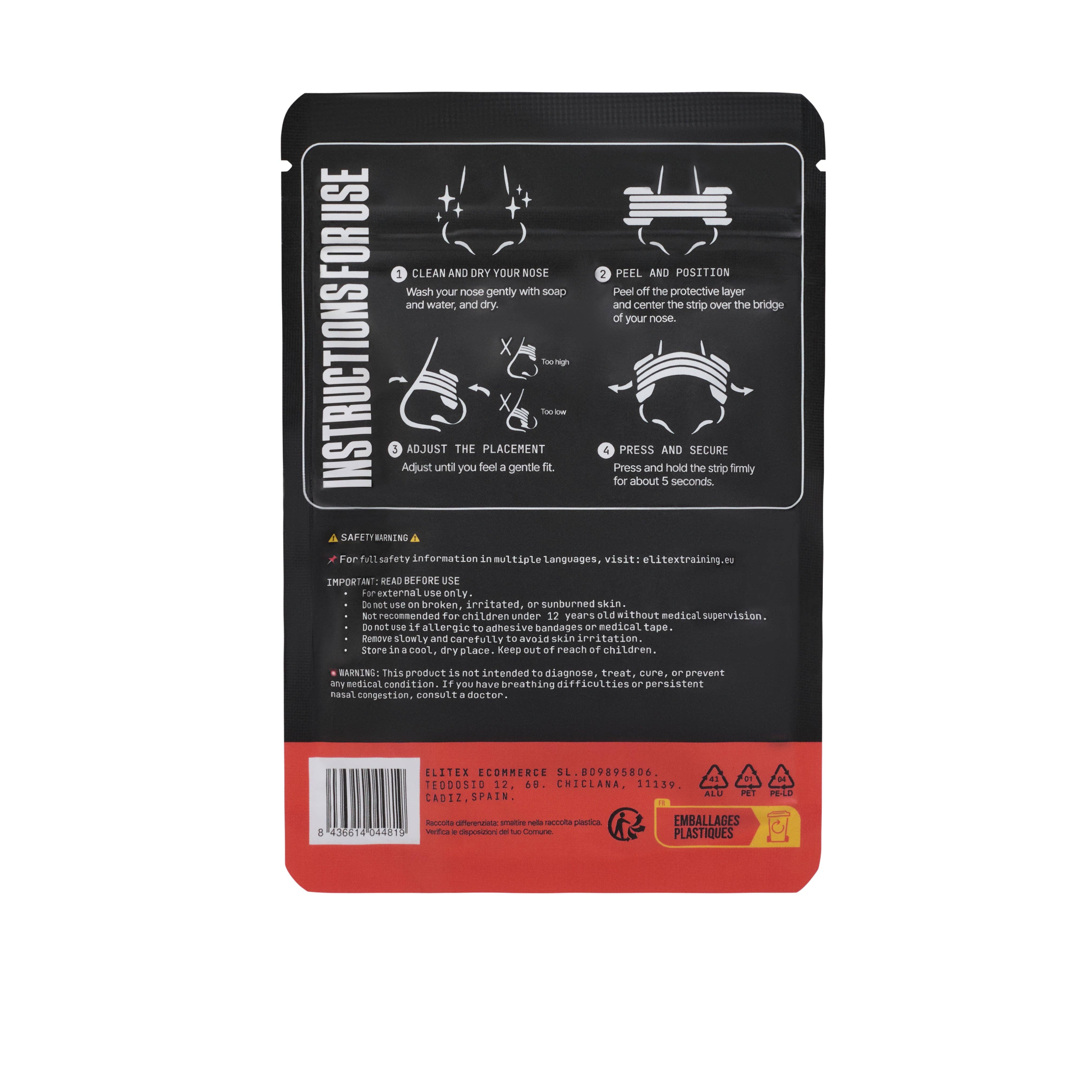 Elitex Training - Wholesale Sporting Accessories - Eucalyptus Nasal Strips - Pack of 30 units3