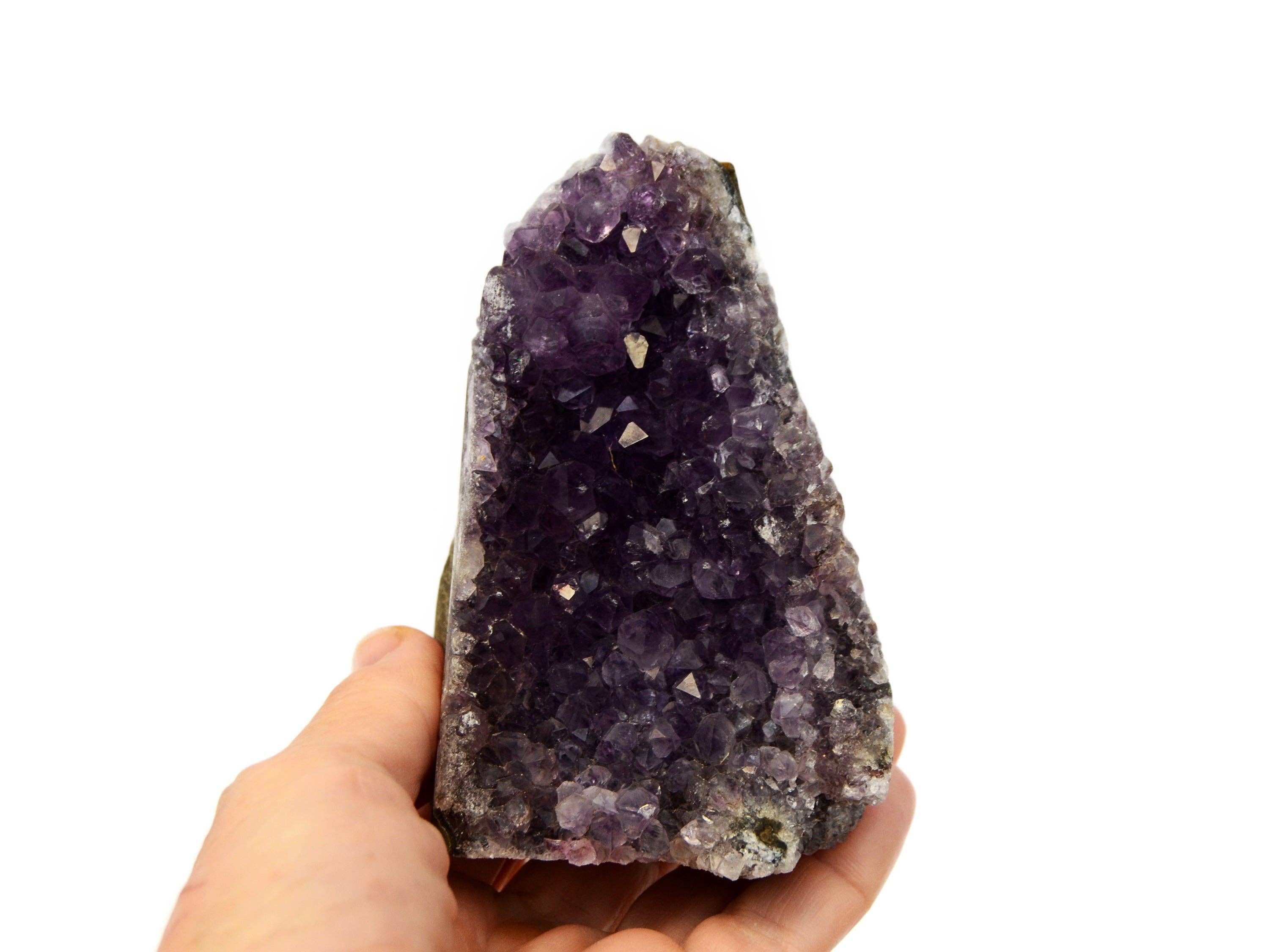 Kaia & Crystals – Großhandel Spiritueller Stein/Kristall – Druzy Amethyst geschnittene Basis (Uruguay) A++ Qualität - Los 1 kg (2-3 Stück)2