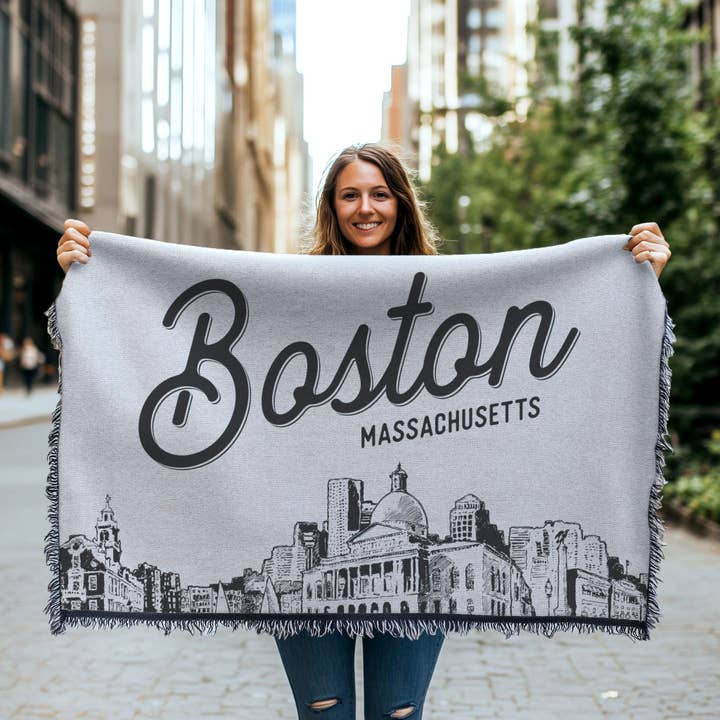 Coperta Boston Massachusetts City per la vendita all'ingrosso da parte di Benoit's Design Co.