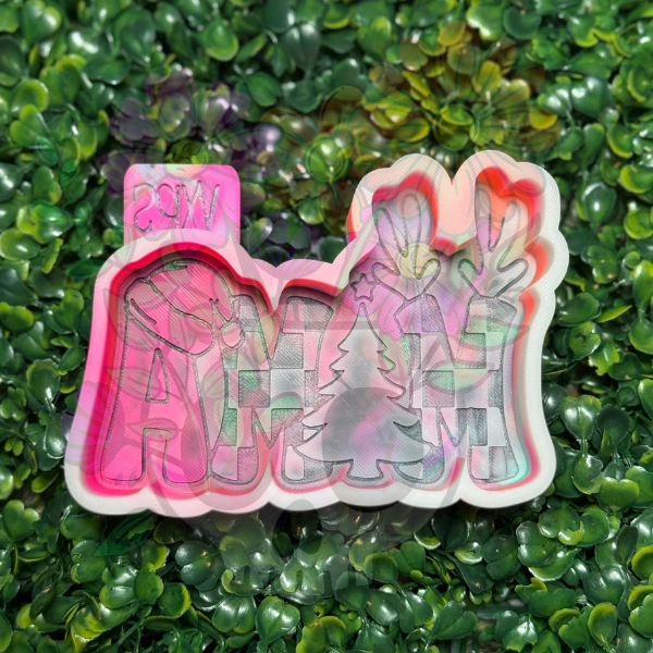 Vibrant Xpressions - Wholesale Craft Supplies - Mama Checkered Christmas Freshie Mold - Semi Exclusive1