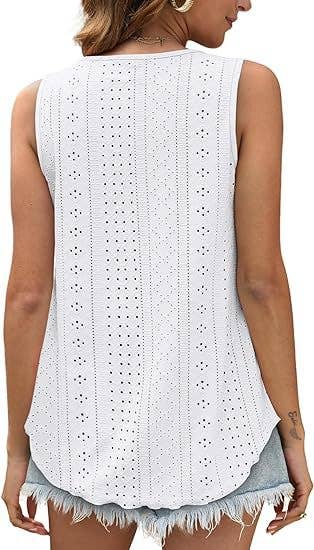 Lovesoft - Wholesale Tanktop - Dames - Dames zomerse losvallende mouwloze top met ronde hals1