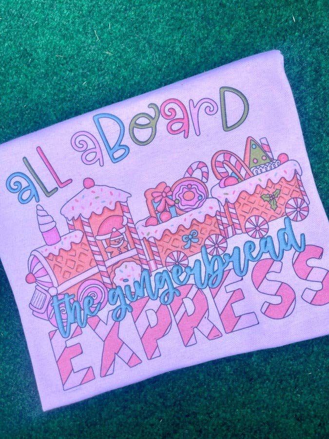 All aboard the gingerbread express (Gildan Sub Tee) for wholesale by 1/2 Penny Wholesale