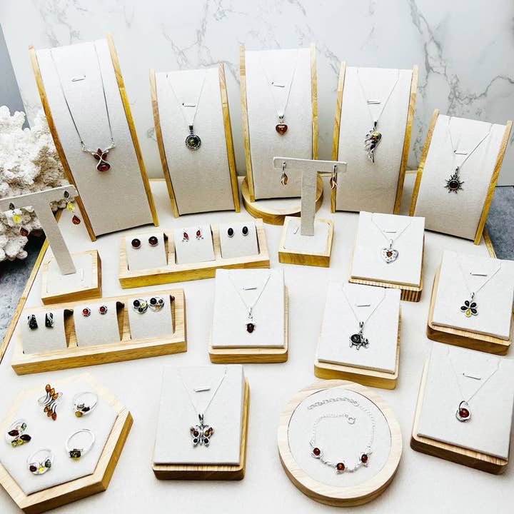 Pack de Inicio de Joyería en Plata de Ley 925 y Ámbar Báltico Auténtico - SP1 para venta al por mayor de SilverAmber Jewellery