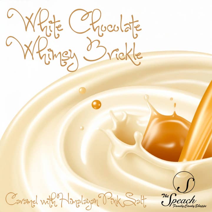 White Chocolate Whimsy Brickle for wholesale by Speach Family Candy Shoppe