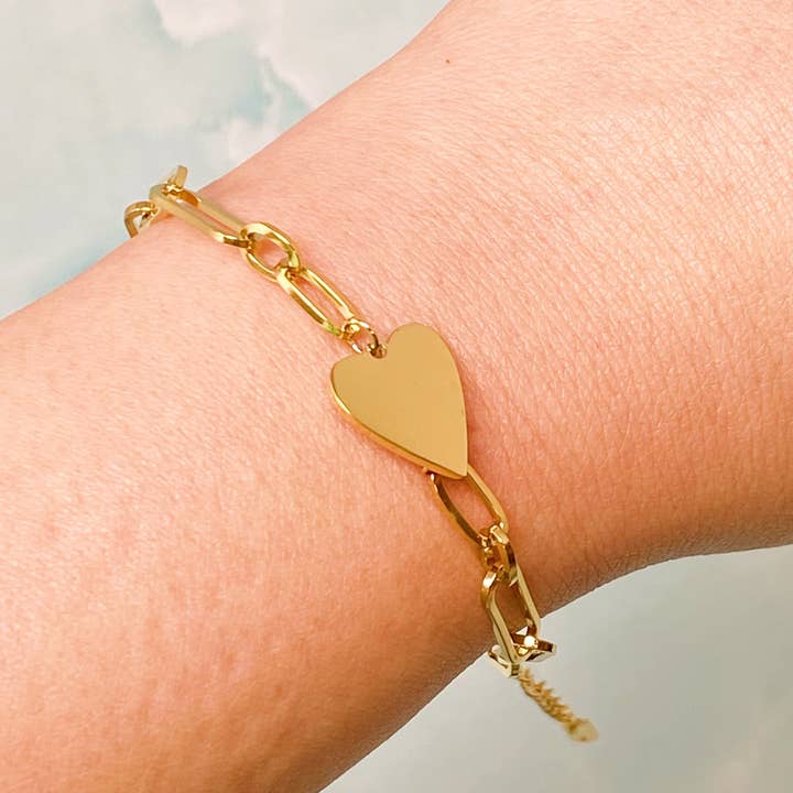 Ellison+Young - Wholesale Charm/Dangle Bracelet - You Are My Side Heart Bracelet